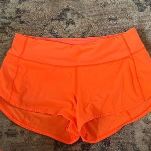 Lululemon Athletica Bright Orange Athletic Shorts
